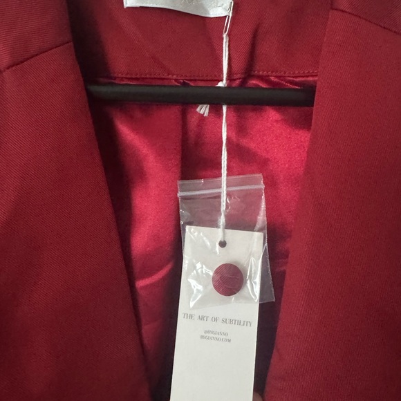 Gianno root chakra Chic Women's Red Blazer crop top the art of subtiliy Large - Picture 5 of 10